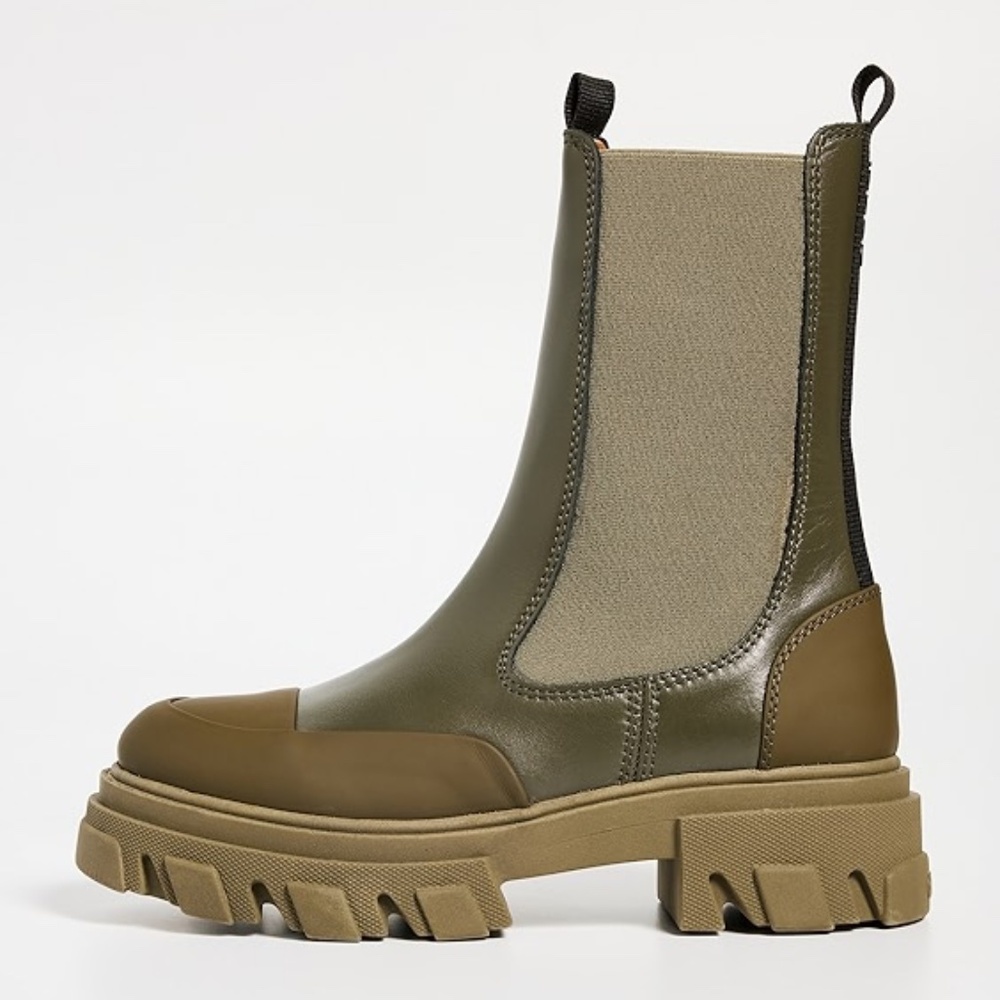 BNWT GANNI Cleated Mid Chelsea Tonal Boots - Picture 5 of 6